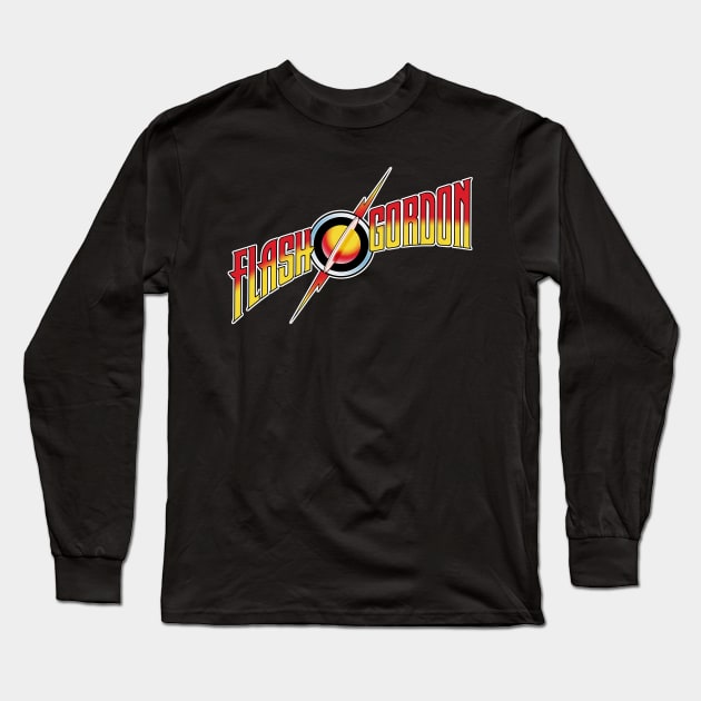 FLASH GORDON: Savior of the Universe! (white outline) Long Sleeve T-Shirt by cabinboy100